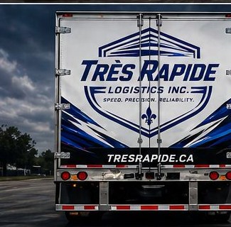 Rear trailer doors with branding